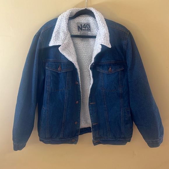 N40 Other - N40 Gear Faux Sherpa Denim Jean Jacket